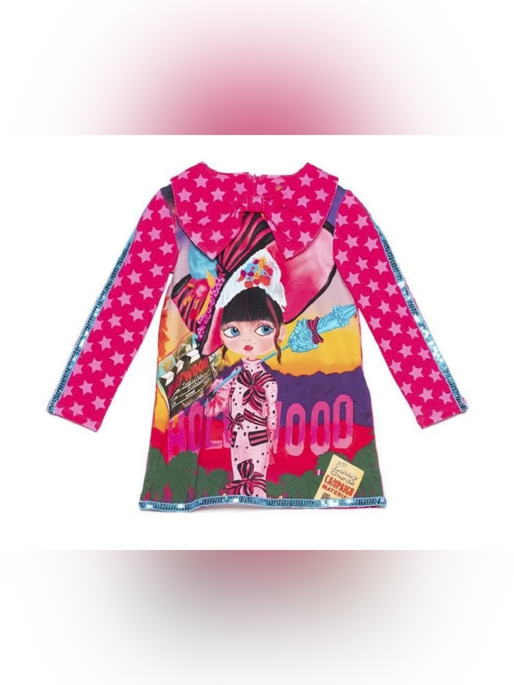 Rosalita Senoritas Cobalt Dress with Colorful Graphic